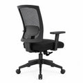 Chaise de bureau avec dossier en maille noire et tissu