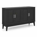 Buffet noir en bois avec 4 portes
