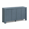 Buffet en bois avec 4 portes en Chêne Bleu 90x160x40 cm