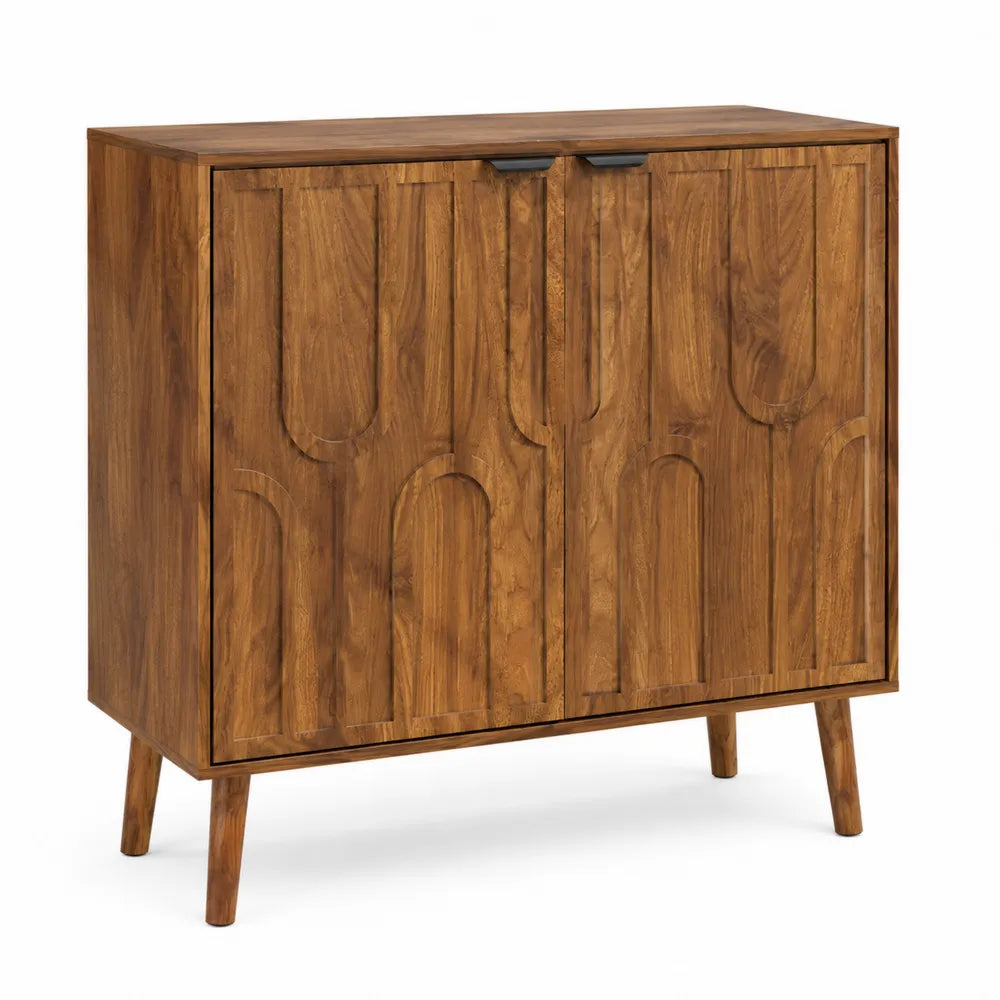 Buffet en bois de manguier 2 portes 90x40x112 cm